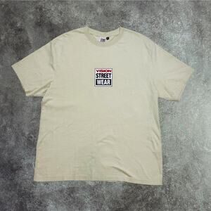 Vintage vision streetwear tee beige Men's XL